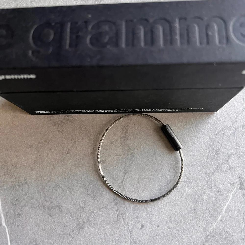 le gramme 5g Brushed Ceramic Cable Bracelet UNISEX
